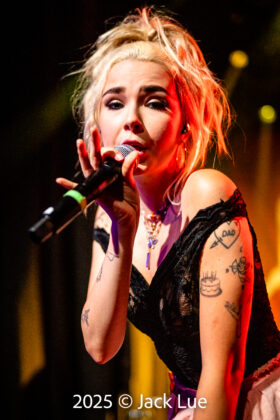 girl singing onstage